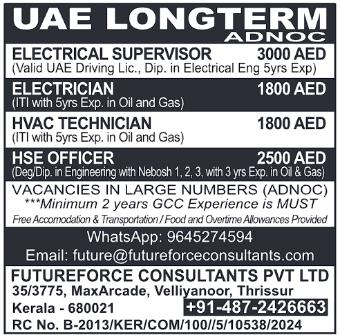 Electricians Job in UAE