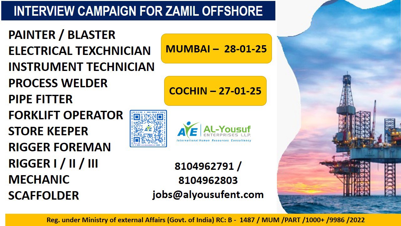 Job Opportunities with Zamil Offshore