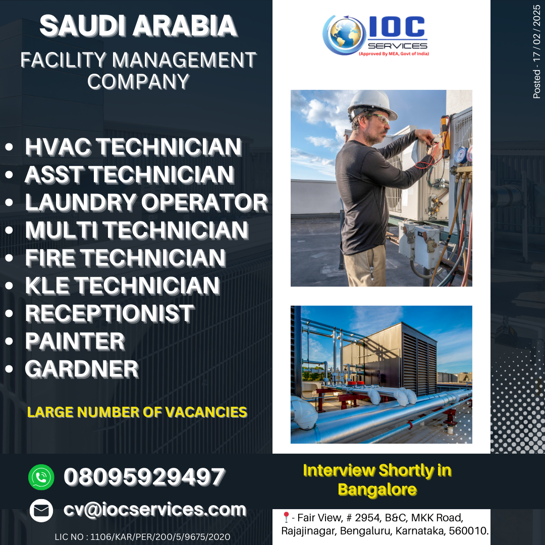 Facility management jobs in Saudi Arabia